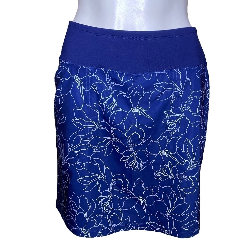 Cypress Club Size M Navy Blue White Print Golf Skort Skirt